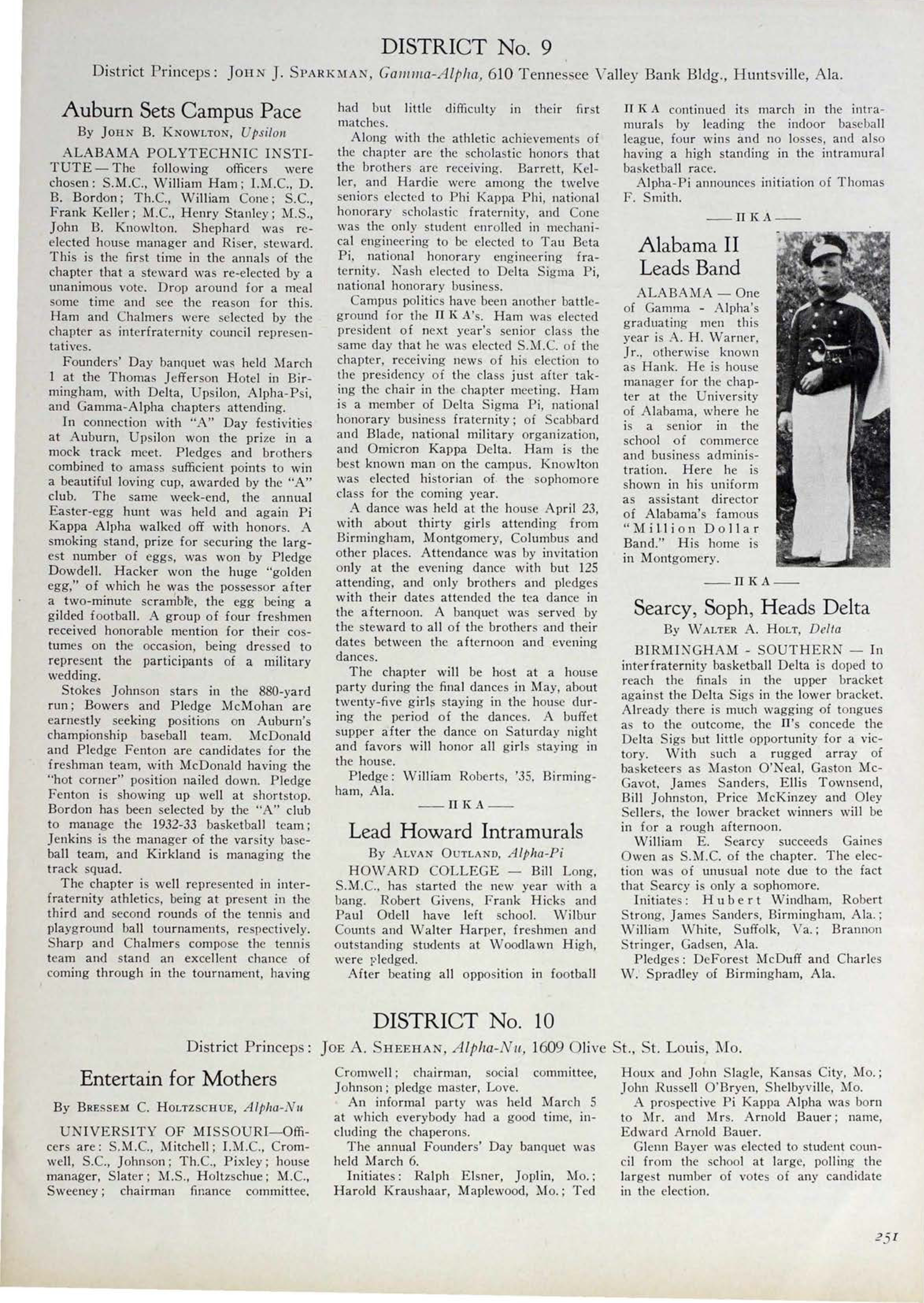 News From The Chapters: District No. 9, June 1932